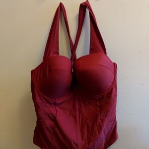 Red adore me one piece bathing suit